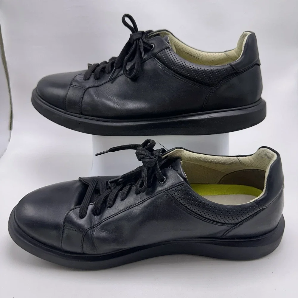 Florsheim Dress Sneaker Men's 13 W Social Lace To‎ Toe Black Leather 14427-001